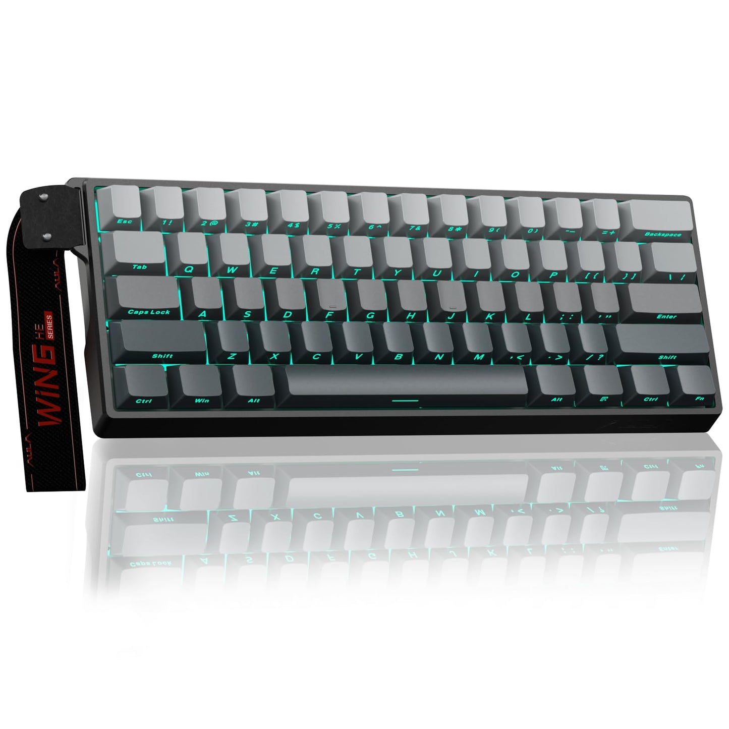 Aula WIN60 HE - 60% Mechanical Gaming Keyboard Wired Hall Effect Magnetic Switch Hot Swappable 8000 Hz Polling Rate RGB Keyboard 60 Percent Compact Design for PC (Gradient Gray)