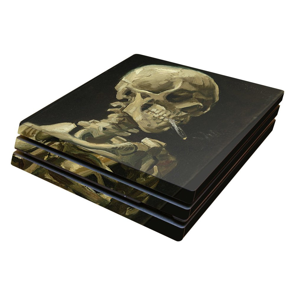 MightySkins Skin Compatible with Sony PS4 Pro Console - Skull with vapor accessory | Protective Durable and Unique Vinyl Decal wrap Cover | Easy to Apply Remove and Change Styles | Made in The USA