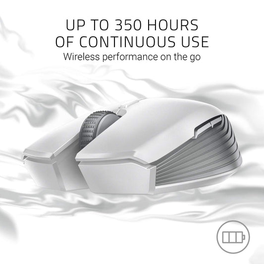 Razer Atheris Wireless Mouse - 7200 DPI, 350 Hr Battery Life, Bluetooth, USB Receiver, One Size, Mercury White