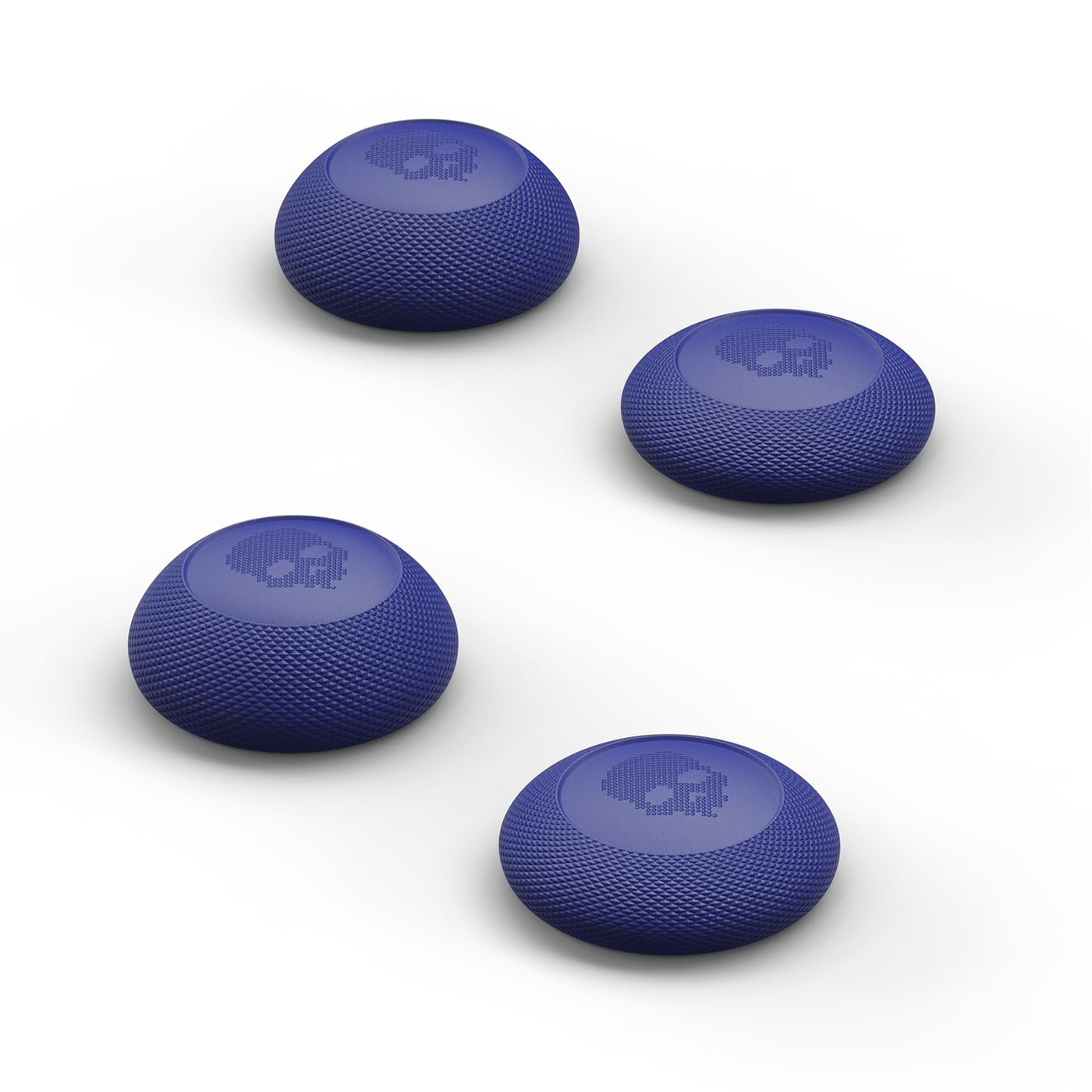 Skull & Co. Convex Thumb Grips Set: Skin CQC Joystick Cap Analog Stick Cap for Nintendo Switch Pro Controller & PS5 / PS4 / Slim/Pro Controller- Neon Blue 2 Pairs (4pcs)