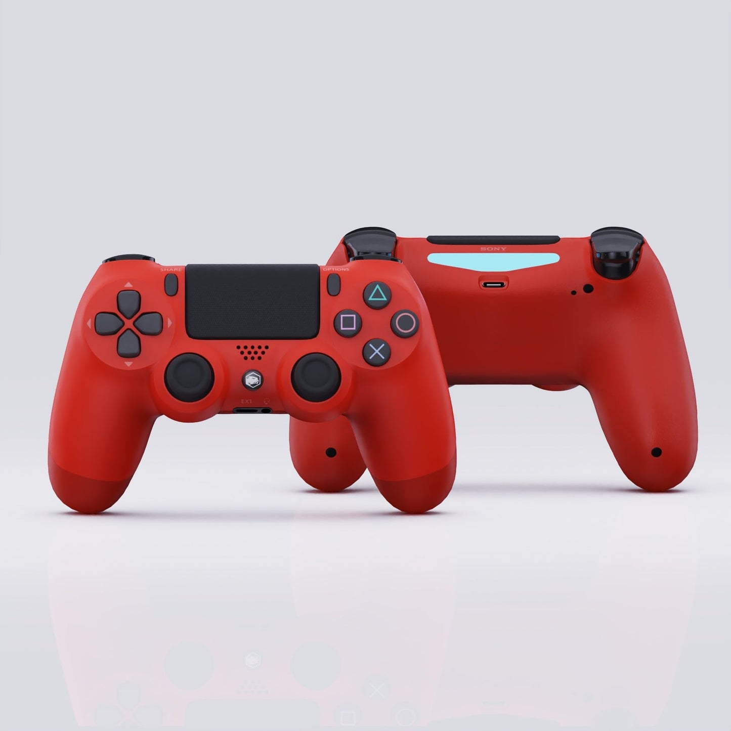 Battle Beaver Super Stock Controller for PS4 with Rumbles In, TMR, USB-C Upgrade, Carrying Case Red