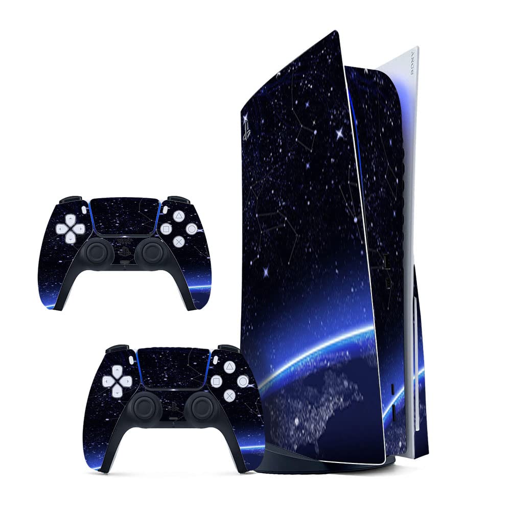 GADGETS WRAP Printed Vinyl Skin Sticker Decal for Sony PS5 PlayStation 5 Disc Edition Console & 2 Controller (Skin Only Console & Controller not Included.) - Horizon Multicolor