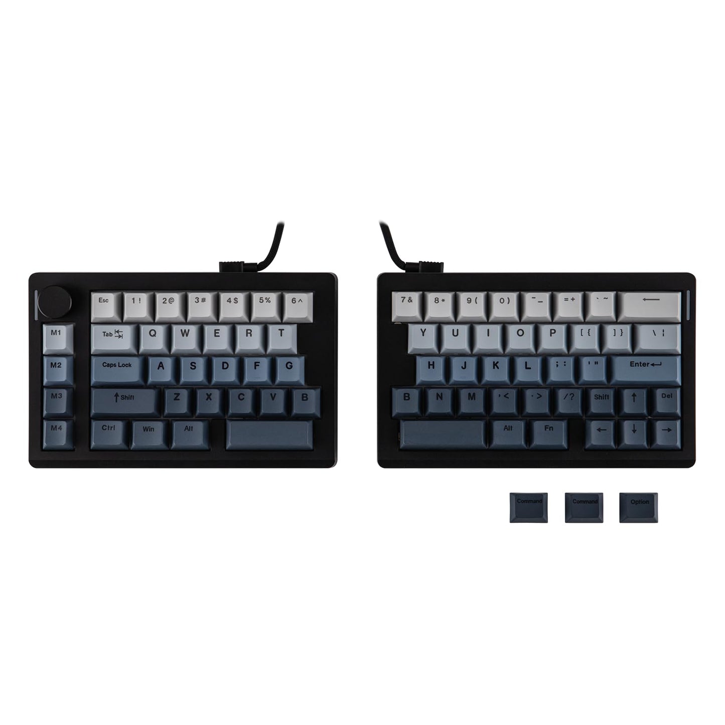 EPOMAKER Split70 Wireless Ergonomic Keyboard with QMK/VIA and Knob Mechanical Gaming Keyboard with RGB Hot-Swap Creamy Linear Switch PBT Keycap Mac Modifier Gasket 70% Split Layout (Black)