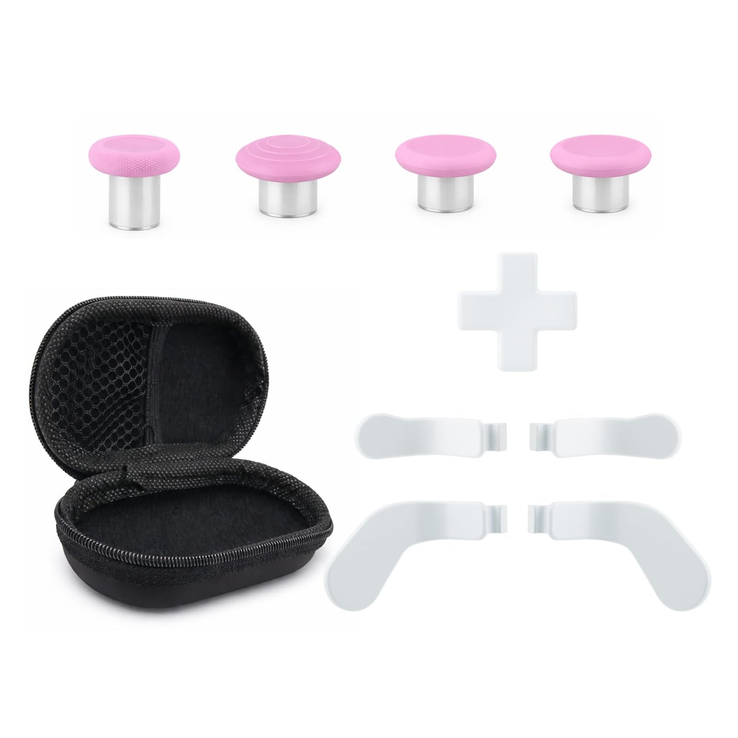 Accessories for Xbox Elite Controller Series 2 Core 9 in 1 Replacement Component Set Includes 4 Paddles 4 Metal Thumbsticks and 1 D-Pad (Pink)