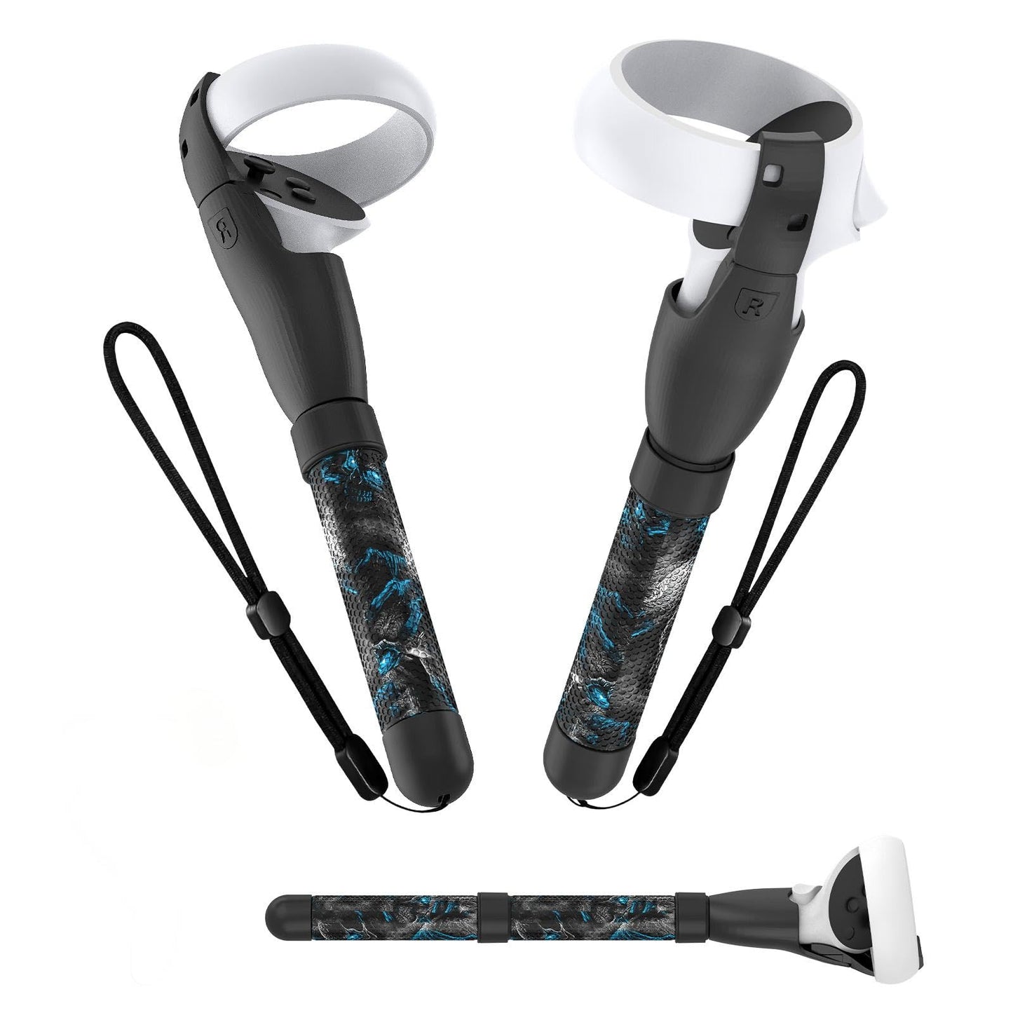 VR Handle Attachment for Meta Quest Extension Controller Accesories Virtual Reality Headset (Phantom Quest 2)