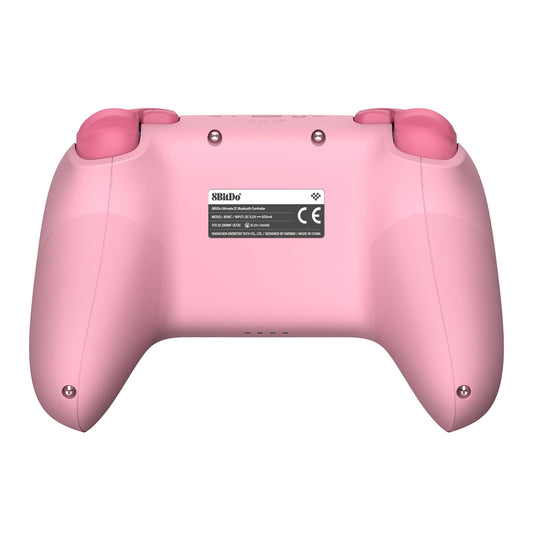 8Bitdo Ultimate 2C Pink Bluetooth Controller with Hall Effect Joysticks, Remappable L4/R4 Bumpers, 6-Axis Motion Control, Turbo Function