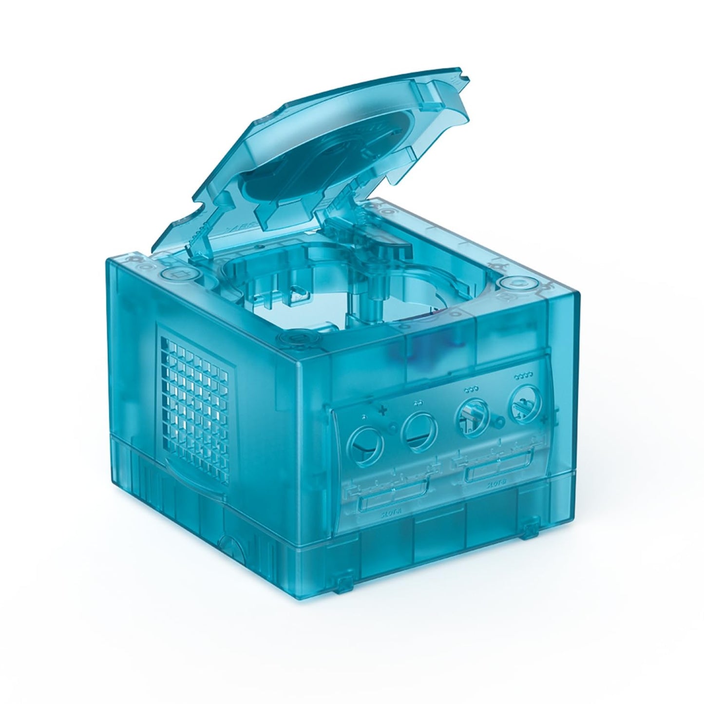 BITFUNX NGC Replacement Shell - Transparent Case Protective Housing for Gamecube NGC GC DOL-001/ DOL101 Game Console (Ice Blue)