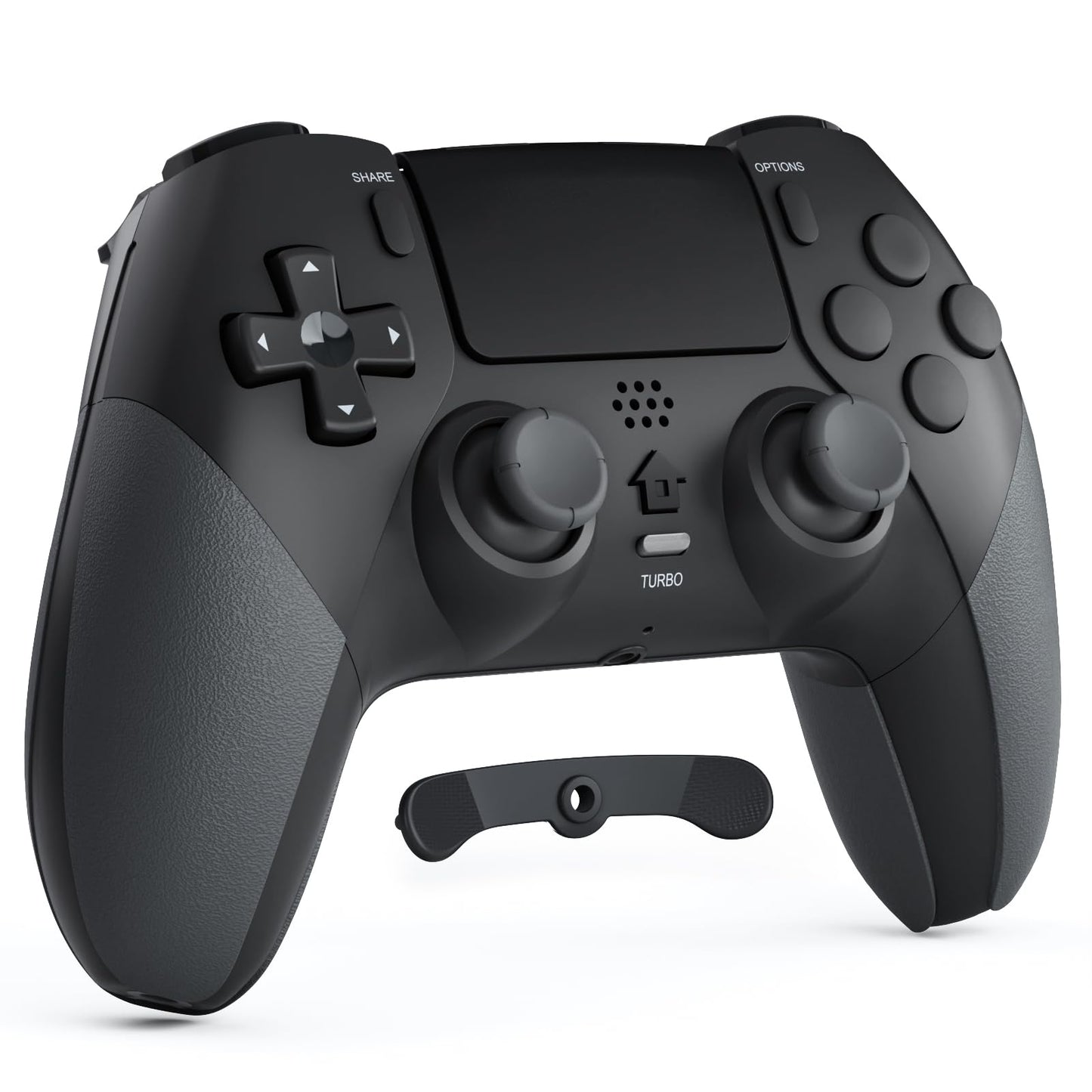 CHEREEKI Wireless Controller for PS4 with 2 Macro Buttons 3.5mm Audio and Turbo Function 6-Axis Motion Control Dual Vibration Gamepad Joystick for PS-4 Compatible with PS-4 Slim Pro