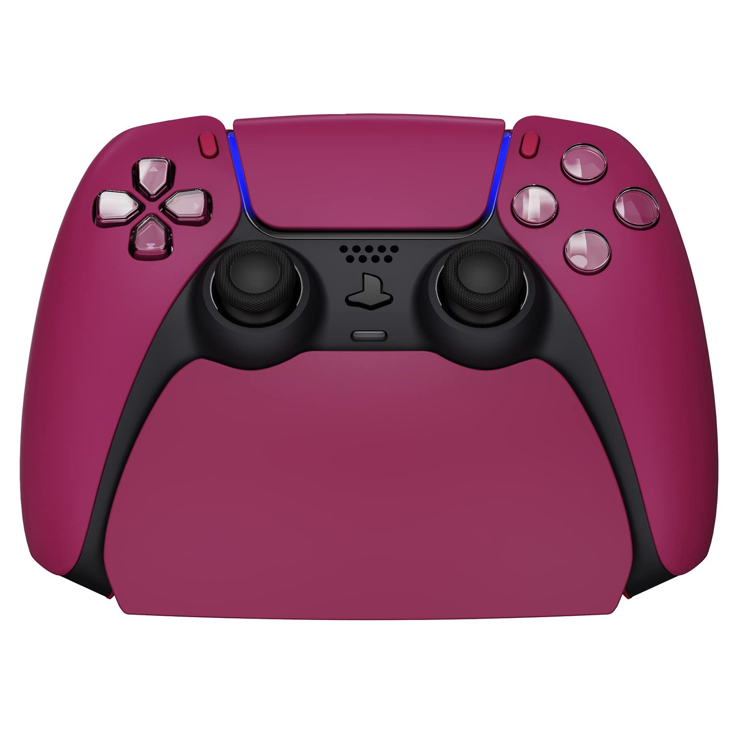 PlayVital Cosmic Red Controller Display Stand for ps5 Gamepad Accessories Desk Holder for ps5 Controller with Rubber Pads