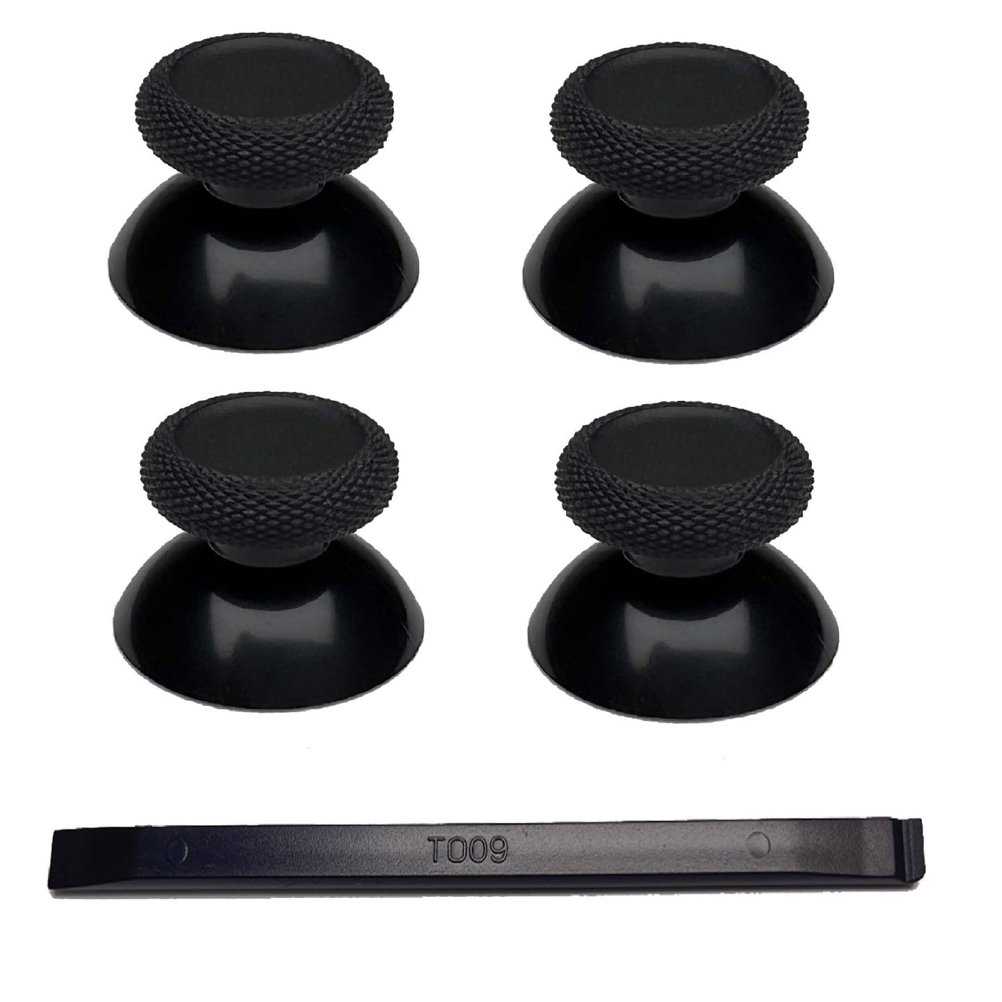 4PCS Custom Analog Thumb Sticks for Meta Quest 3 Controller Black Replacement Thumbsticks for Oculus Quest 2 Left Right Controllers VR Accessories Repair Kit Joysticks Cover Button for Metaquest Pro