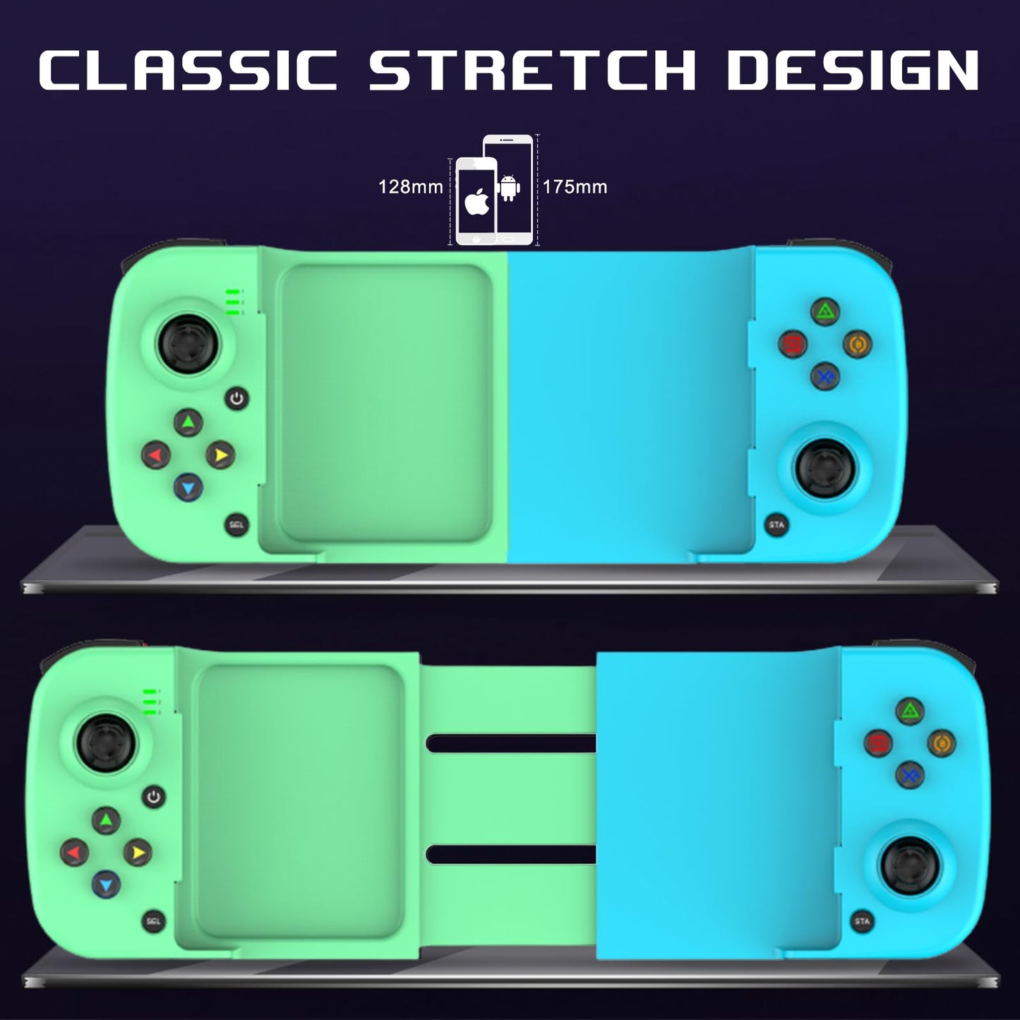 Megadream Mobile Game Controller Gamepad for iPhone iOS Android PC: Works with iPhone 16/15/14/13/12/11, iPad, Samsung Galaxy, T