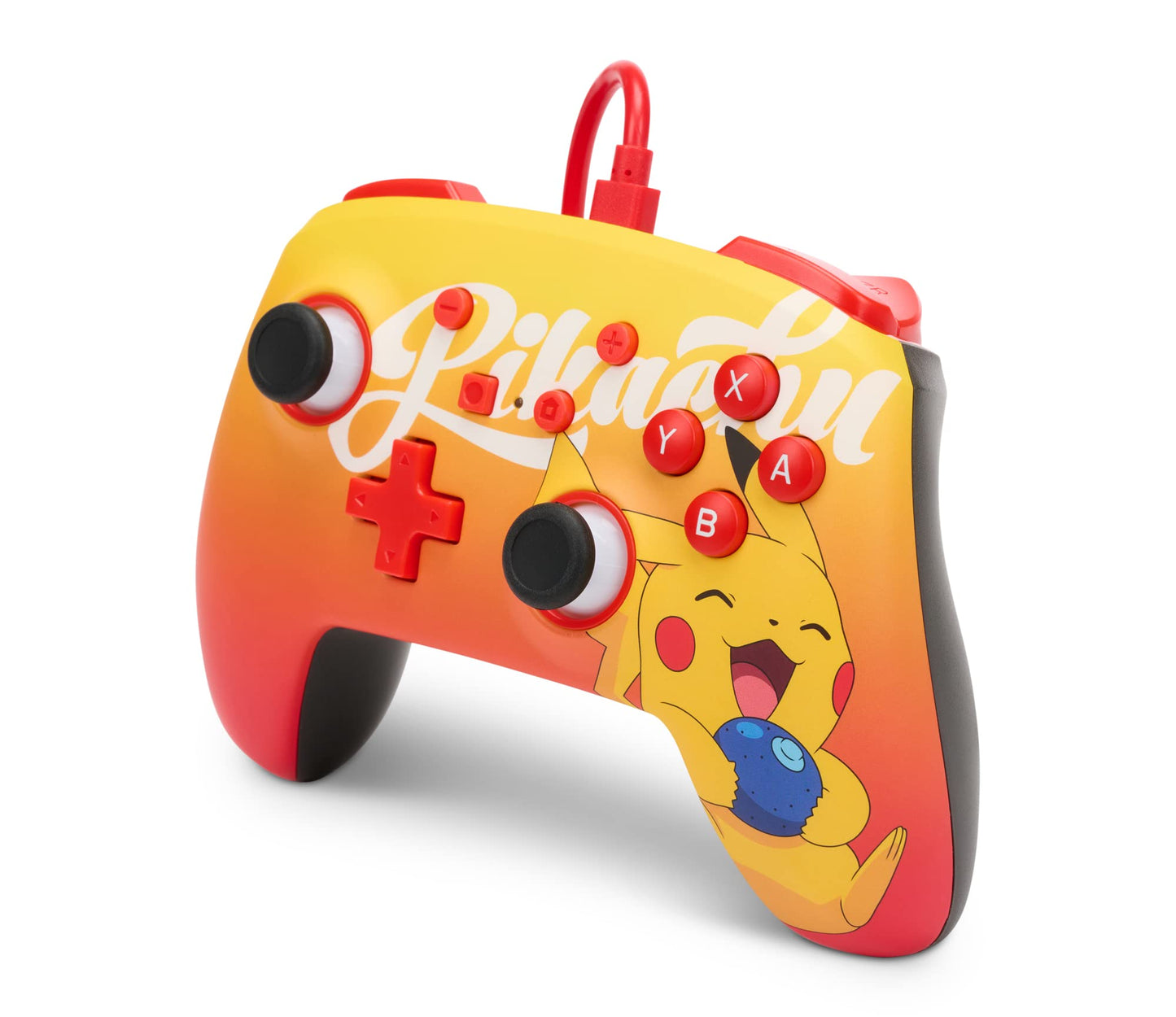 PowerA Enhanced Wired Controller for Nintendo Switch - Oran Berry Pikachu - Model 1522784-01 - Officially Licensed Gamepad