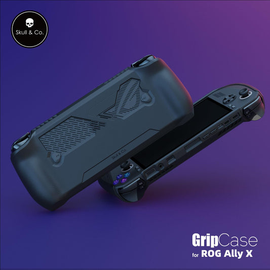 Skull & Co. GripCase Bundle for ROG Ally X 2024 - Soft Protective Case with Grips, Non-Slip Design, Black