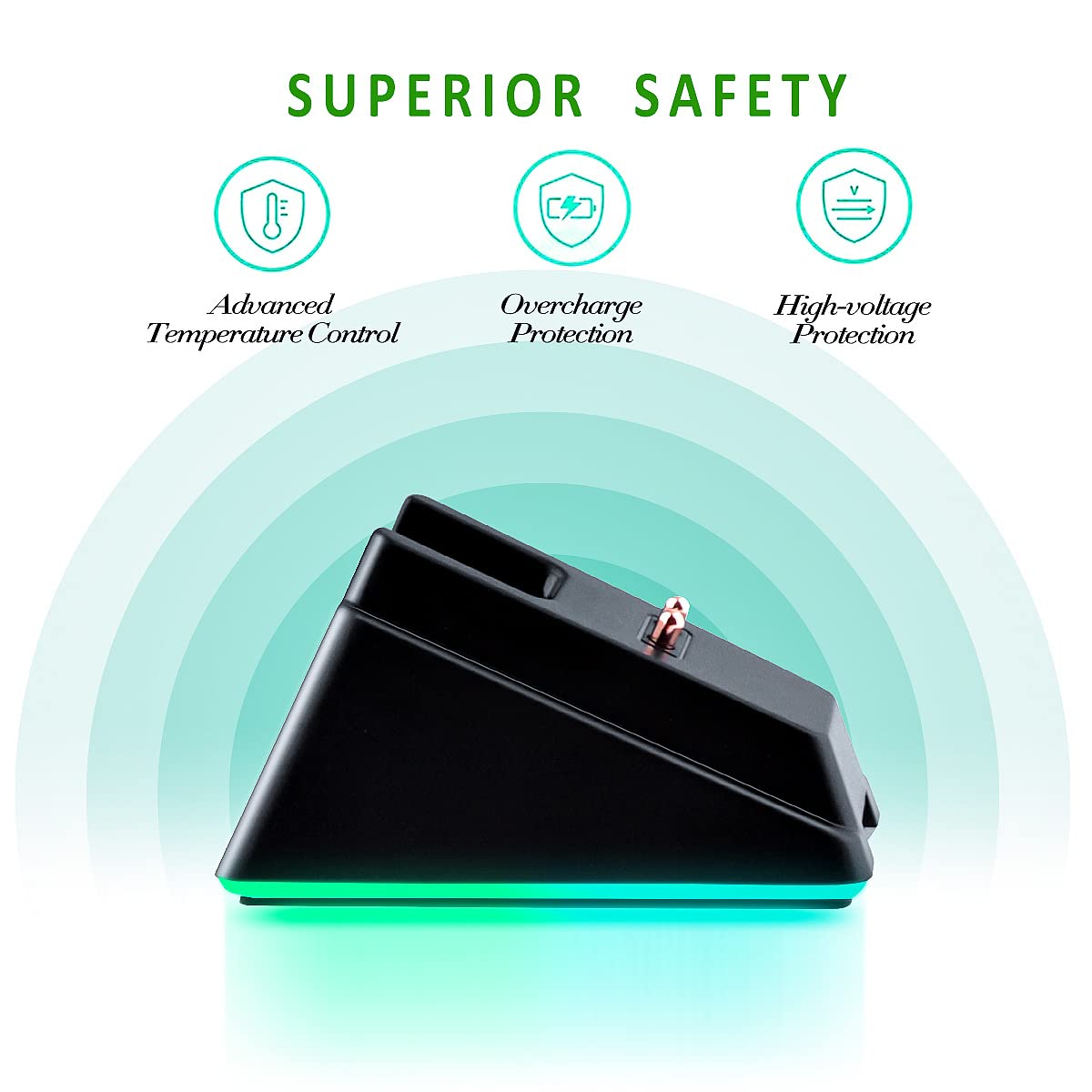 HUYUN RGB Charger Dock for Razer Mice with USB Cable - Compatible with Basilisk, Viper Ultimate, Naga Pro, Deathadder v2 Pro