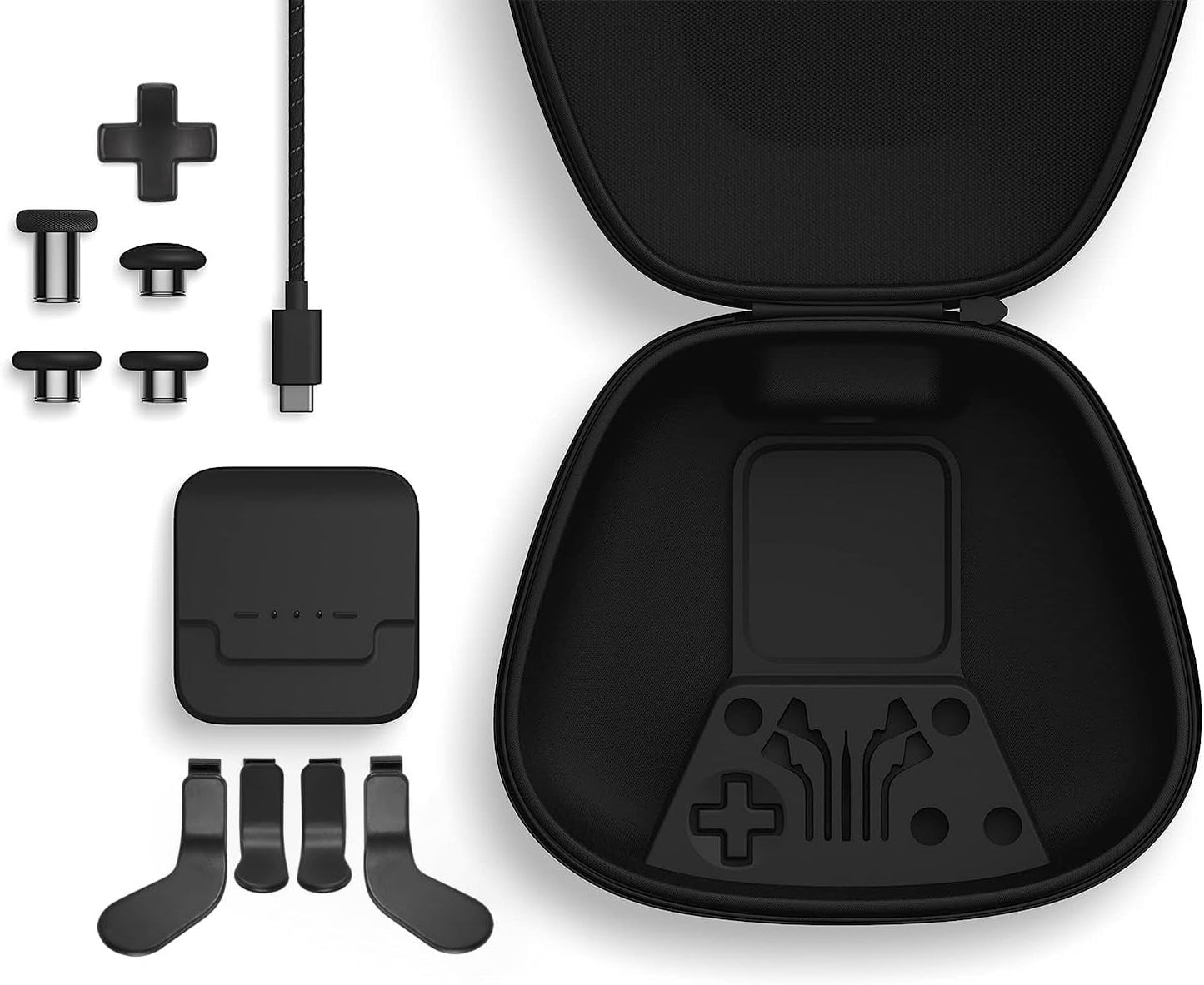 Complete Component Pack for Xbox fine design Controller Series 2 Controller-13-in-1 Set with 4 Thumbsticks 4 Paddles 1 Standard D-Pad and Charging Station - fine design Series 2 Controller Accessories