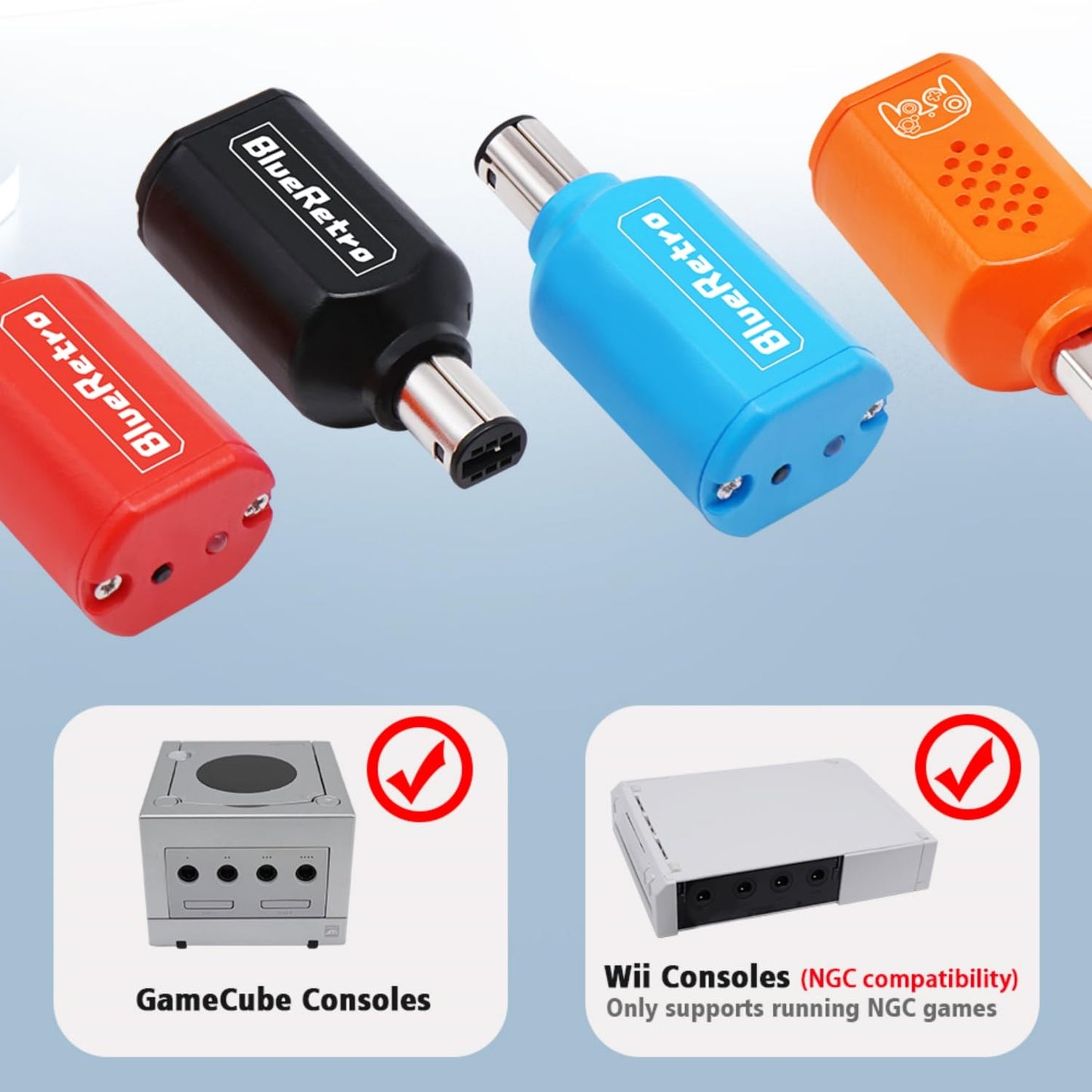 BITFUNX RetroScaler NGC Wireless Controller Adapter - Compatible with NGC, PS3/PS4/PS5, Xbox One S, Series X/S - Black