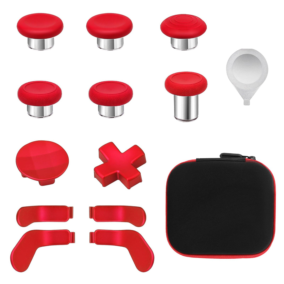 Accessories for Xbox One fine design Series 2 Controller(Model 1797) Metal Thumbsticks Paddles Joysticks Replacement Parts Kits Compatible with Xbox fine design Wireless Controller Series 2 Core(Red)