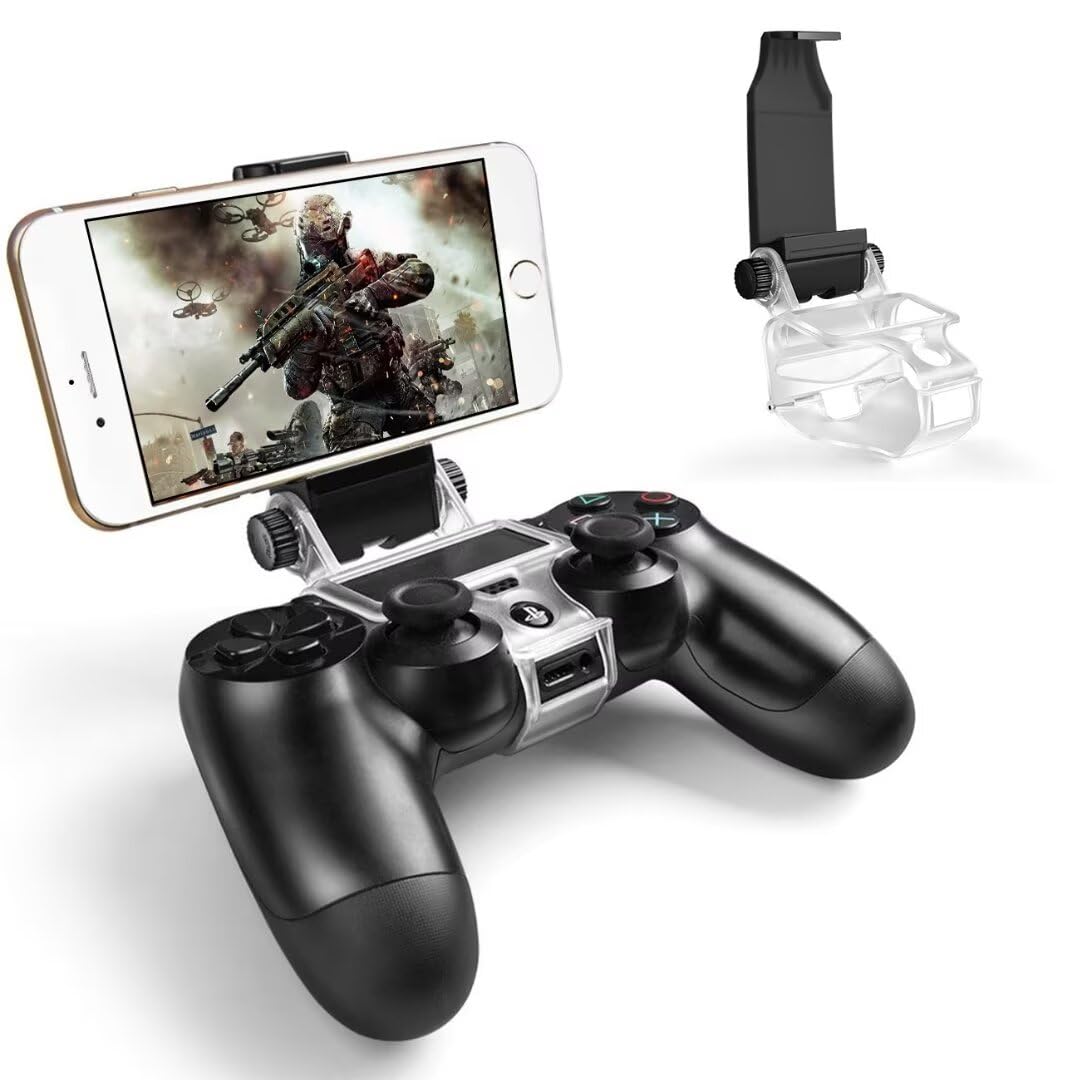 Mobile Phone Gaming Clip, Controller Phone Mount Support Holder Clamp for PS4/Xbox Series/Xbox One/Samsung Galaxy S8/iOS/Android