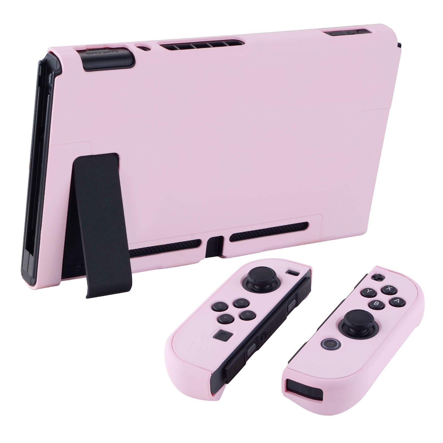 eXtremeRate Back Cover for Nintendo Switch - Hard Shell, Soft Touch, Cherry Blossoms Pink, Model NTP312