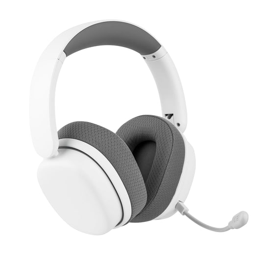 EPOMAKER G7 Pro Wireless Gaming Headset - BT5.3 & 2.4GHz, 7.1 Surround Sound, Noise Cancelling Mic, 80+ Hour Battery, White