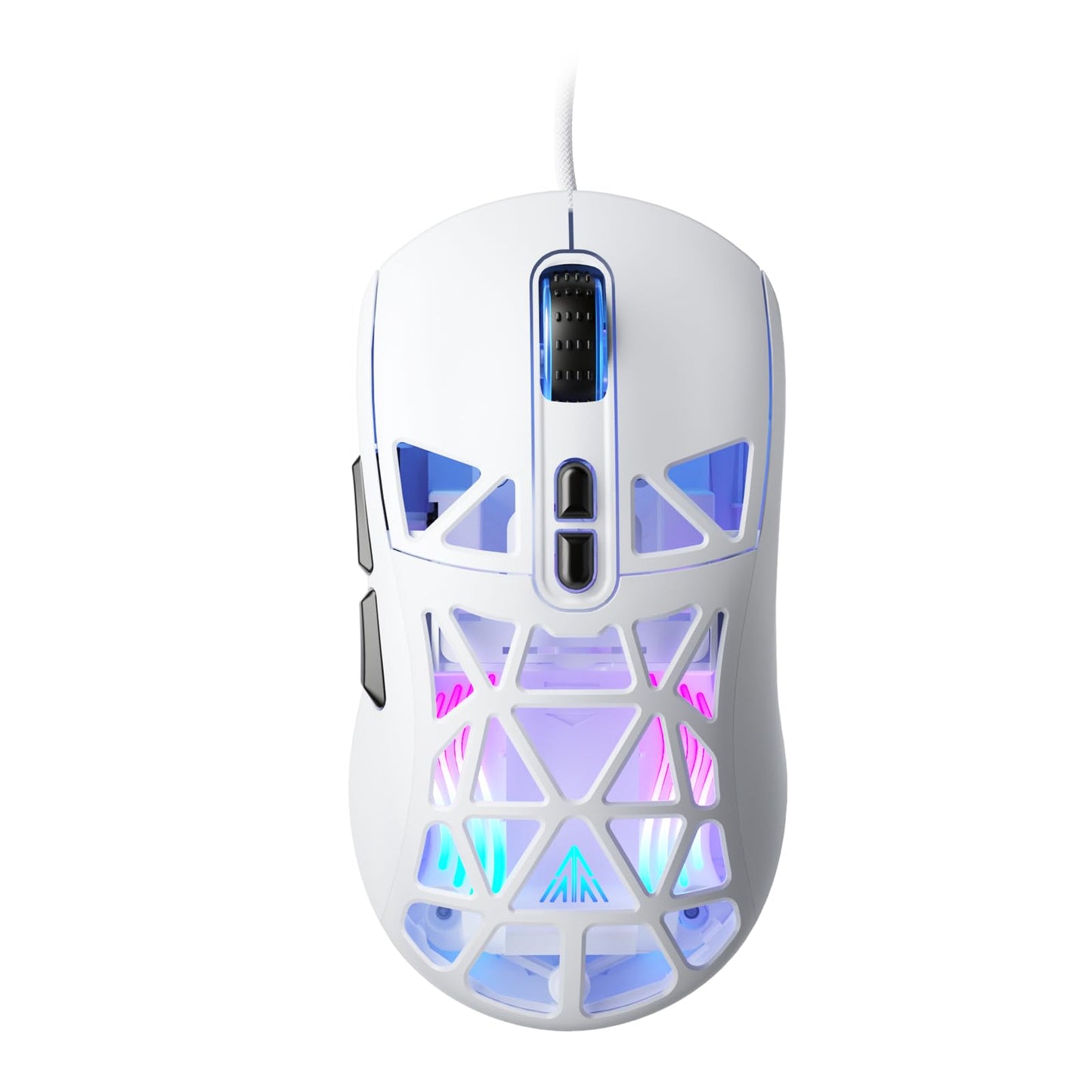 SOLAKAKA SM901 Gaming Mouse 13800DPI RGB Mouse with Programmable Buttons 53g Lightweight Wired Mouses for Gamer White
