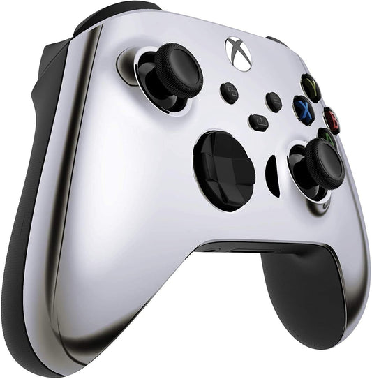 Custom Controllerzz Wireless Controller for Xbox Series X/S & One - Soft Touch - X/S Silver Chrome