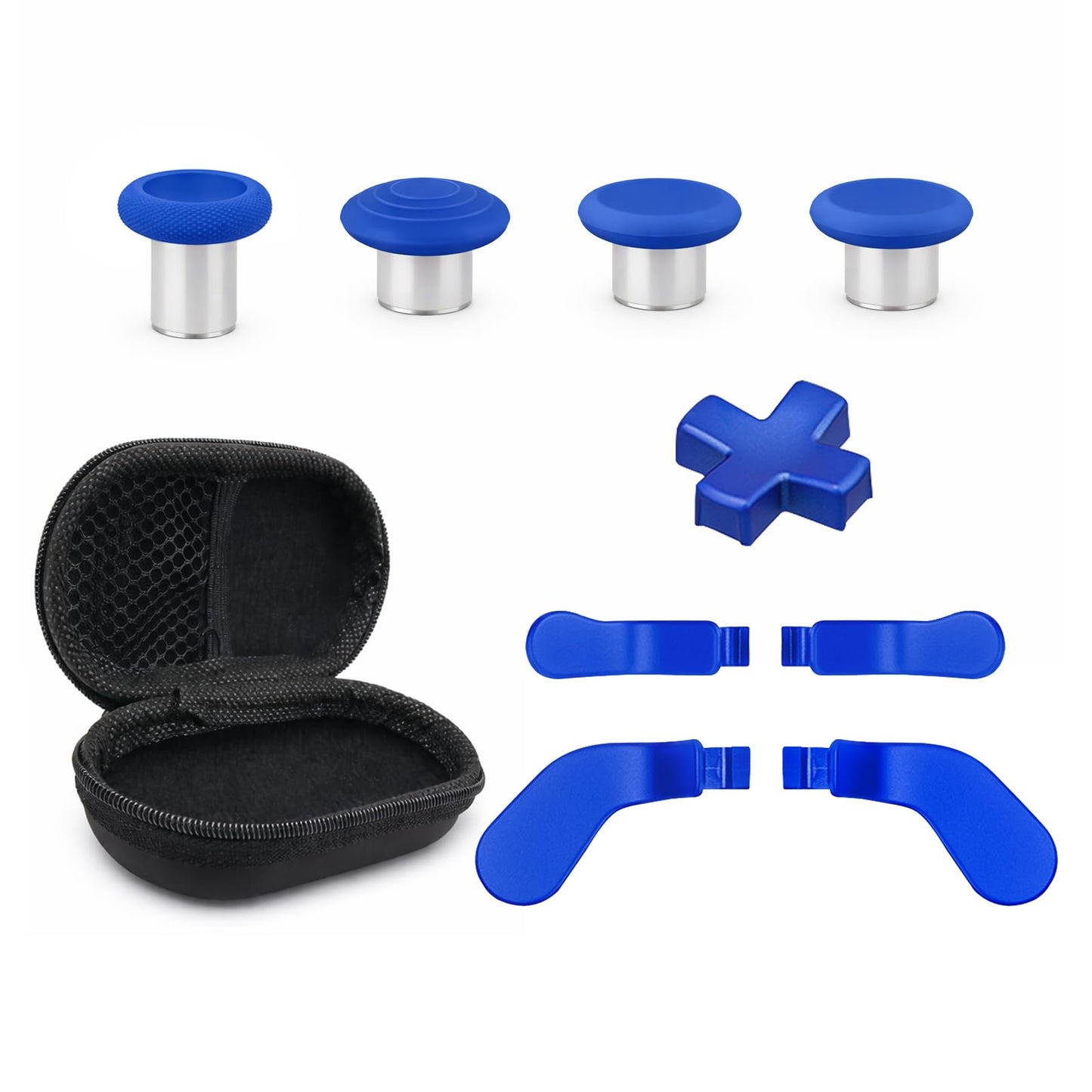 Elite Series 2 Paddles Accessories Metal Thumbsticks Replacement Buttons for Xbox One Elite Series 2 Core 9 in 1 Component Pack Includes 4 Joysticks 4 Paddles and 1 Dpad(Blue)