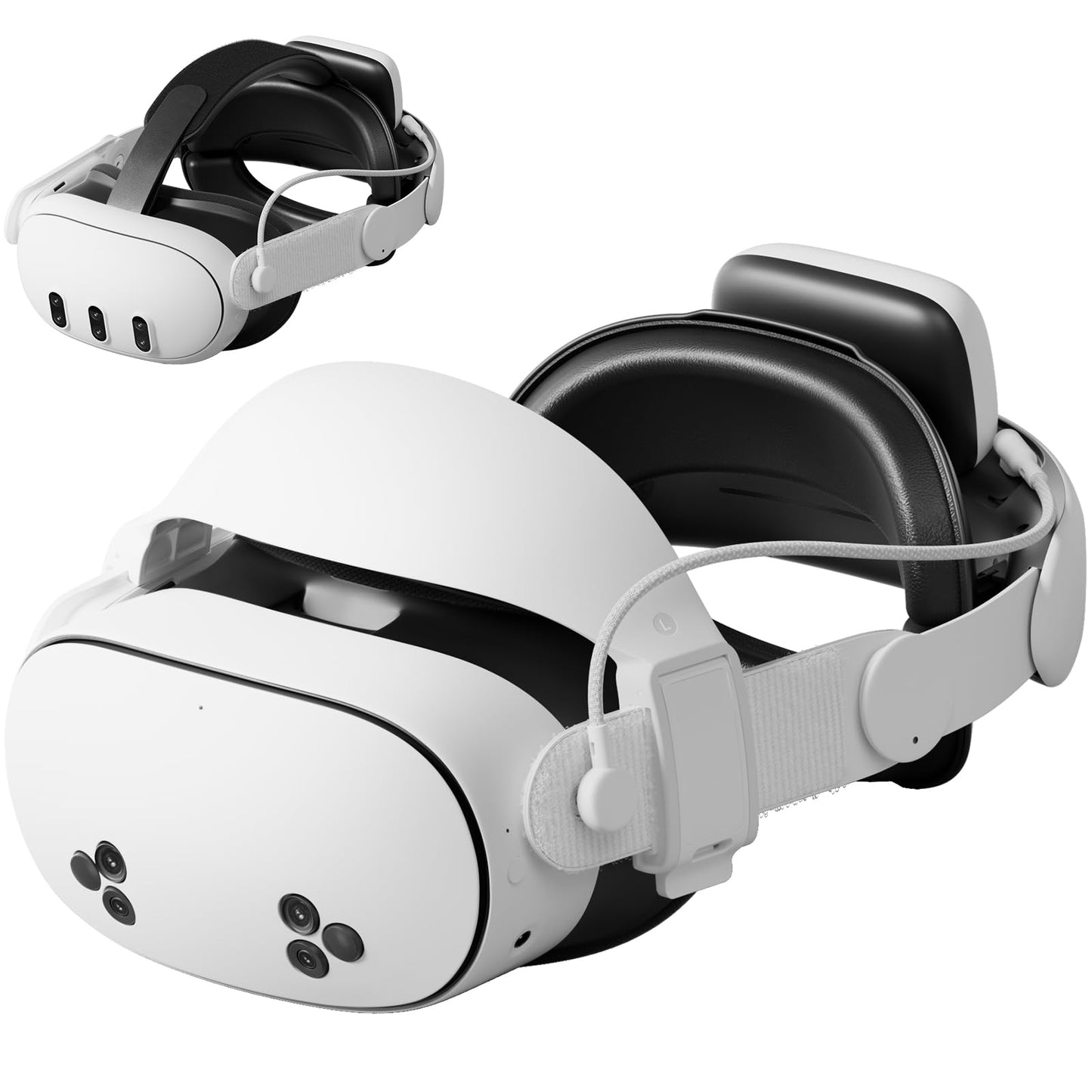 Aubika New 2 in 1 Halo & Elite Mode VR Head Strap Compatible with Meta Quest 3/3S 10000mAh Hot-swappable Battery & 20W Fast Charging Hybrid Battery Strap Accessories for VR Gaming & Movie Watching