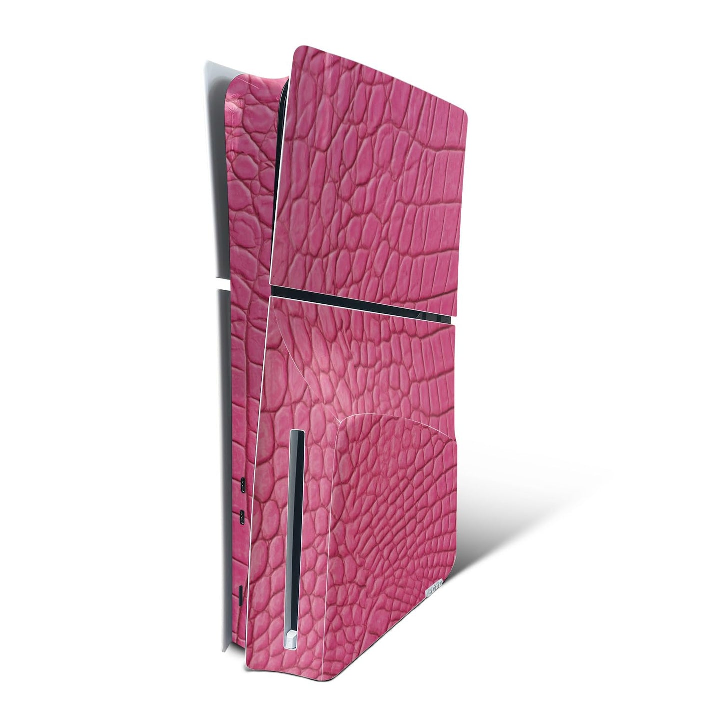 MightySkins Skin Compatible with Playstation 5 Slim Disk Edition Console Only - Pink Gator Skin | Protective Durable and Unique Vinyl Decal wrap Cover | Easy to Apply | Made in The USA