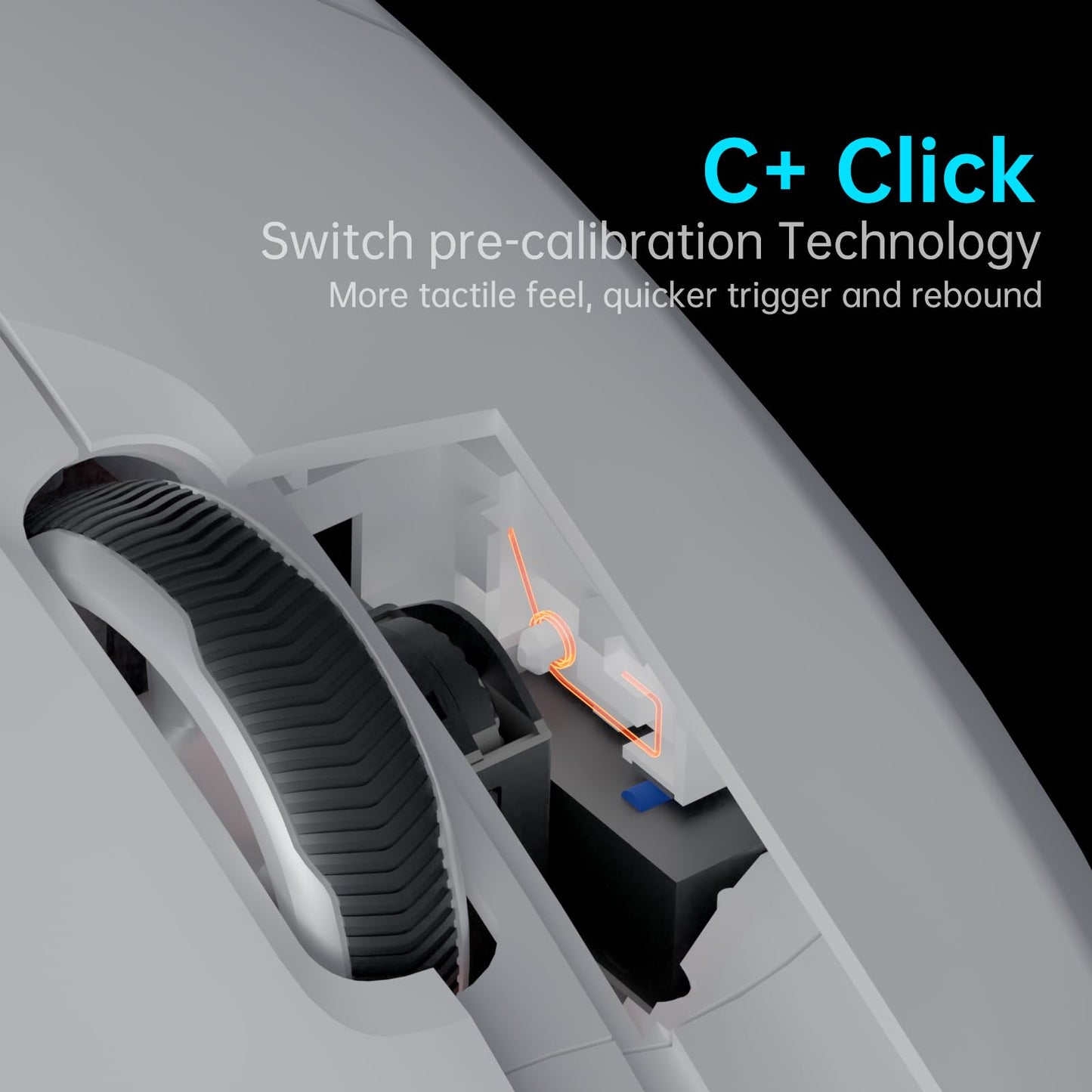 Rapoo VT9Pro Wireless Gaming Mouse - 26000 DPI, 1ms Response, 10 Programmable Buttons, Lightweight, White