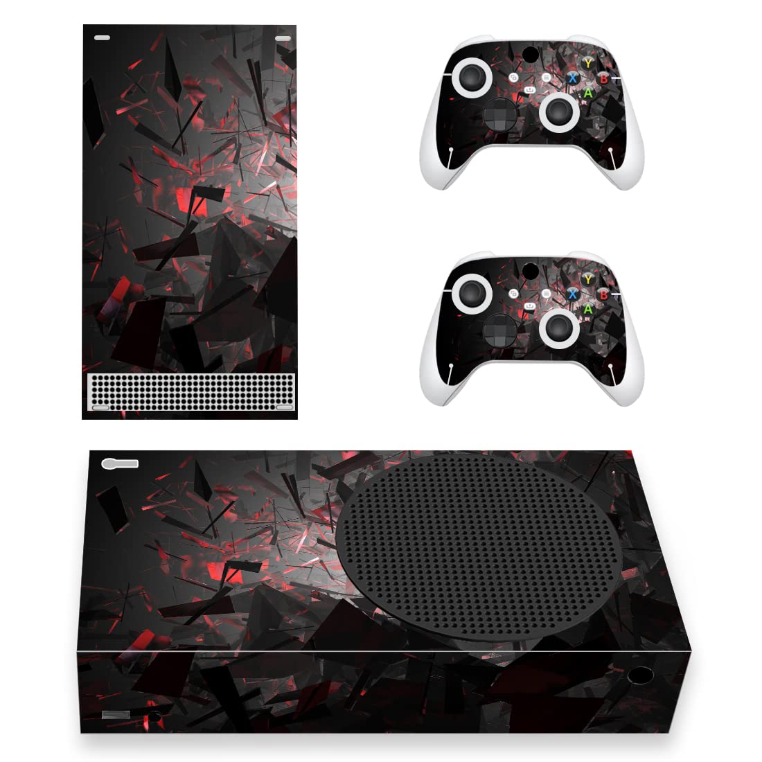 PlayVital Fragmented Space Custom Vinyl Skins for Xbox Core Wireless Controller Wrap Decal Cover Stickers for Xbox Series S Console Controller