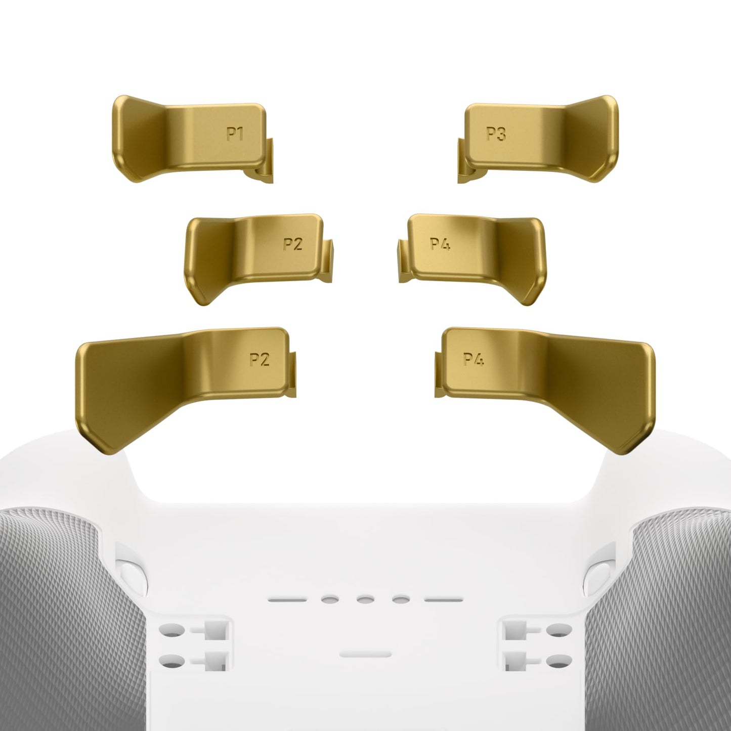 eXtremeRate Swift Paddles for Xbox Elite 1/2 Controller 6 in 1 Replacement Interchangeable Accessories Back Paddles for Xbox Elite 2 Controller - Metalic Hero Gold