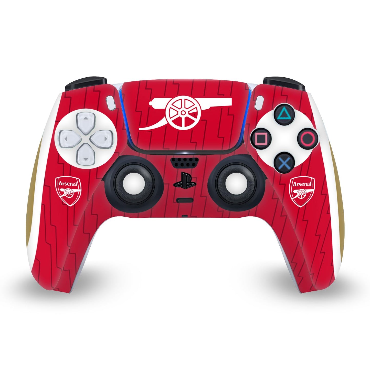 Head Case Designs Officially Licensed Arsenal FC Home 2023/24 Crest Kit Vinyl Faceplate Sticker Gaming Skin Decal Cover Compatible with Sony Playstation 5 PS5 DualSense Controller