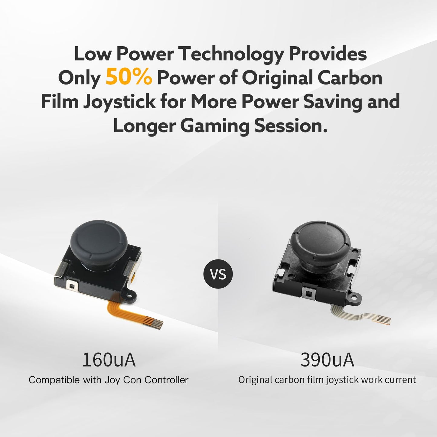 BRONAL TMR Hall Effect Joystick Replacement for Switch JoyCon, OLED & Lite - NS40 Single, Model JS19, No Drifting (2pcs)