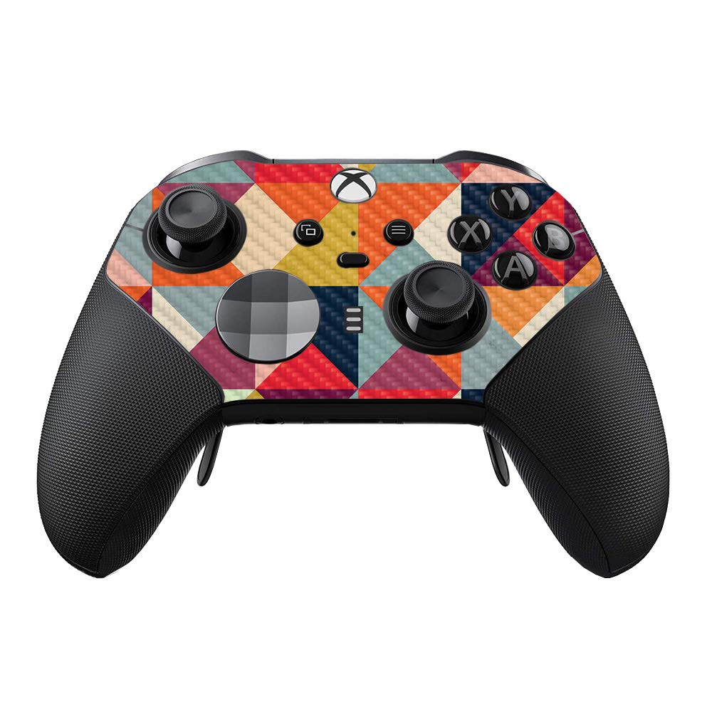 MightySkins Carbon Fiber Skin Compatible with Xbox Elite Series 2 Controller - Bright and Happy | Protective Durable Textured Carbon Fiber Finish | Easy to Apply | Made in The USA
