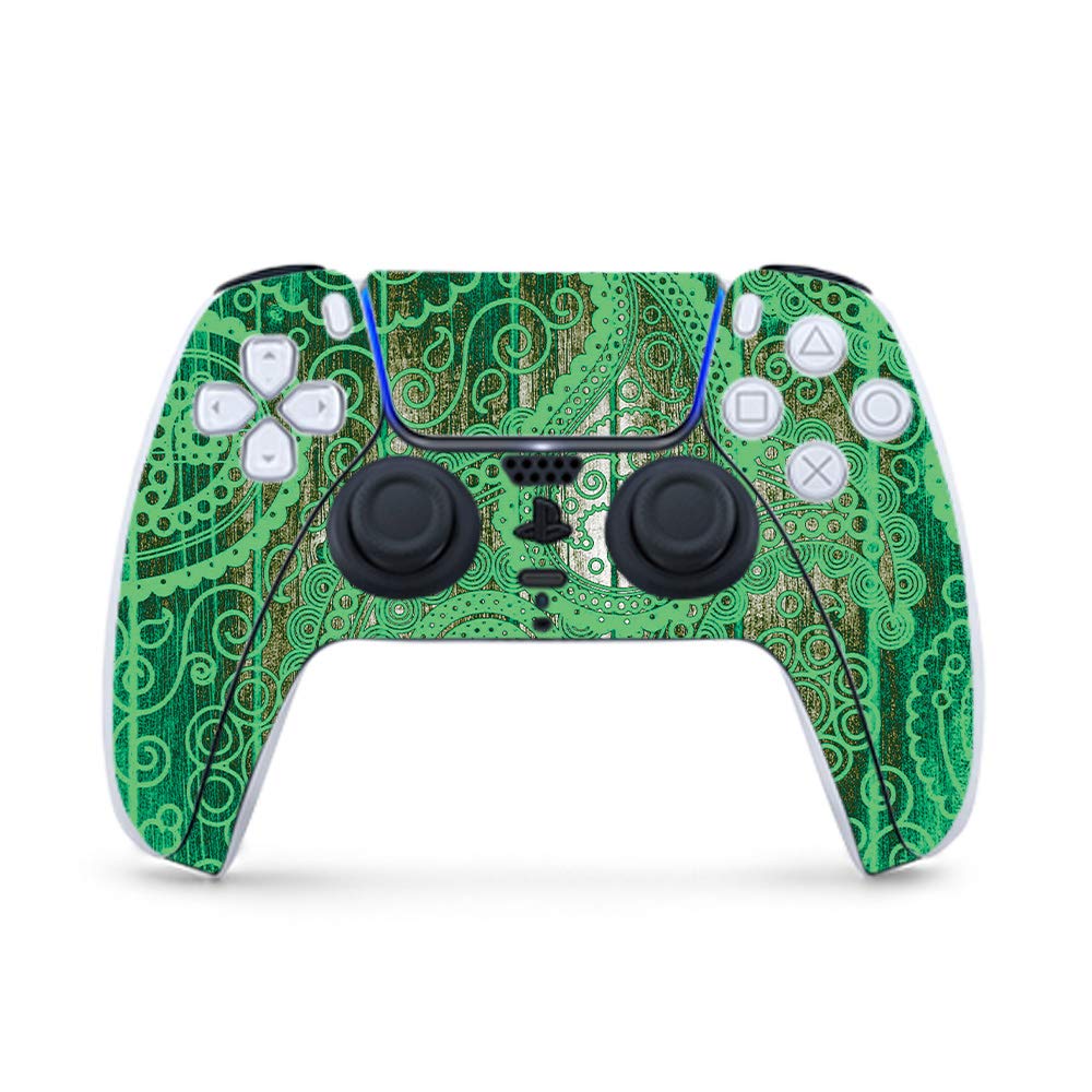 MightySkins Gaming Skin for PS5 / PlayStation 5 Controller - Vintage Paisley | Protective Viny wrap | Easy to Apply and Change Style | Made in The USA