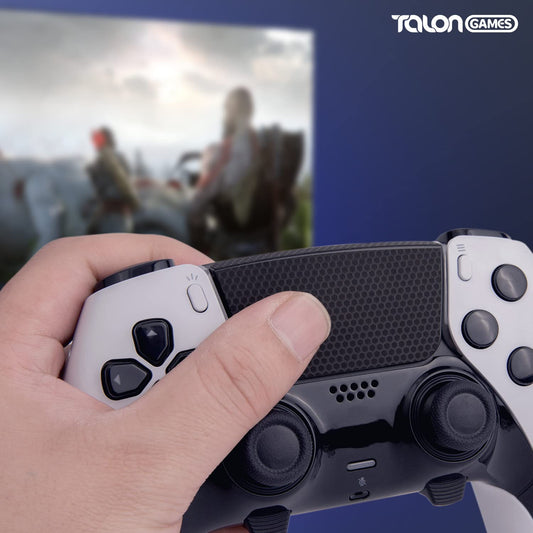 TALONGAMES Touchpad Skin for PS5 Dualsense Edge Controller - Matrix Mini Hex Black, Pre-Cut, Easy to Apply, Enhanced Texture Protection