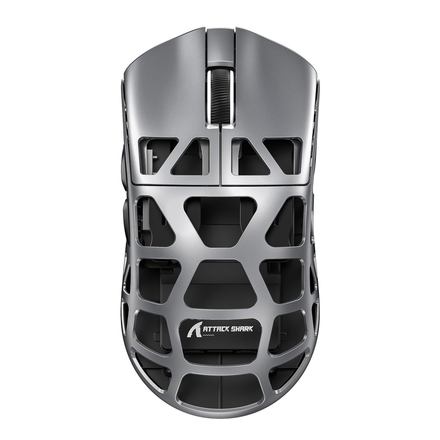 ATTACK SHARK R3 46g Superlight Wireless Gaming Mouse Magnesium Alloy BT/2.4Ghz/Wired Computer Mouse PAW3395 26K DPI Sensor 8000Hz Wireless Polling Rate Programmable Mice for PC/Laptop/Mac (Grey)