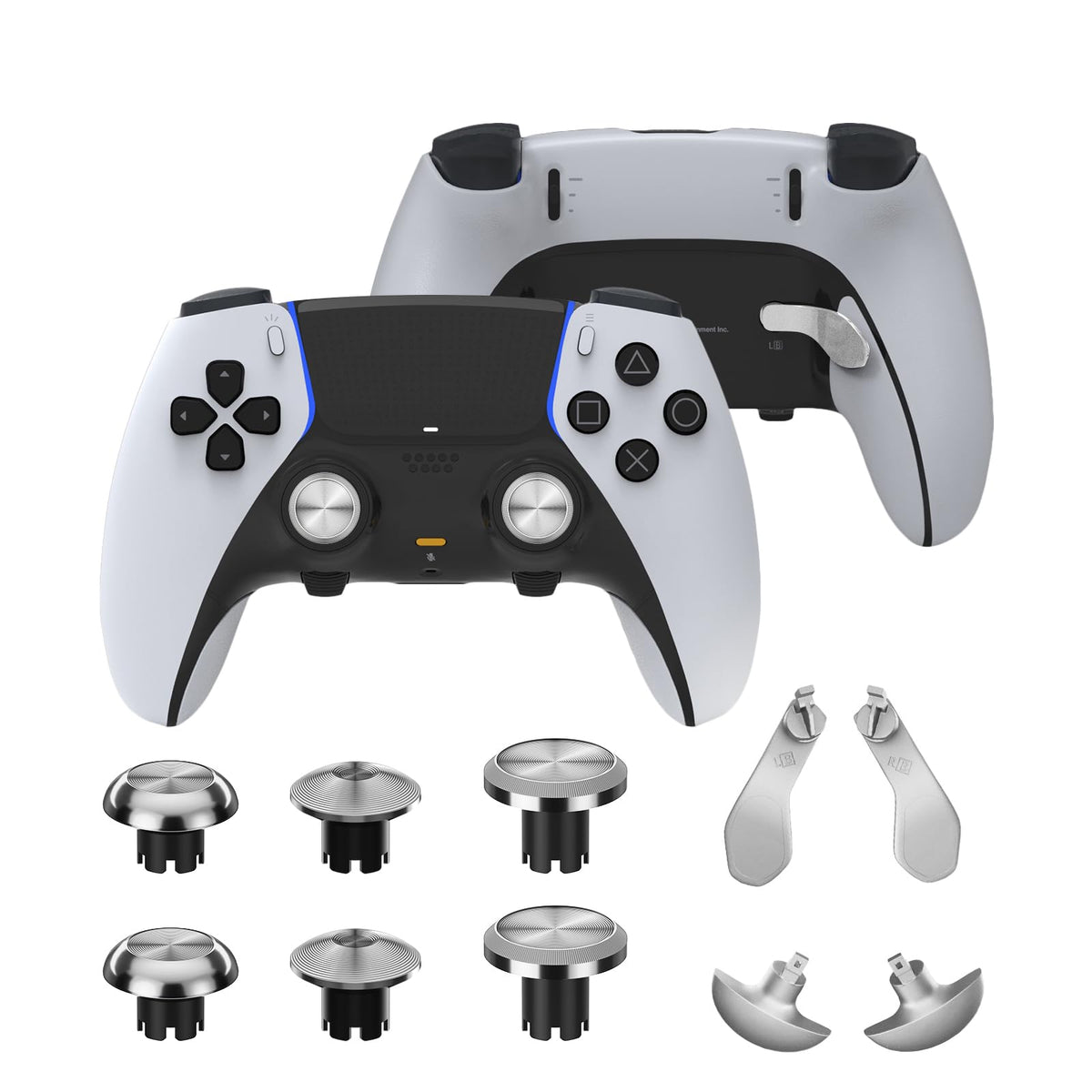 Metal Thumbsticks for PS5 Edge Controller Metallic Back Paddles control buttons Buttons Joysticks for PS5 Dualsense Controller Replacement Accessories Parts for PS5 Edge Controller Analog Joystick