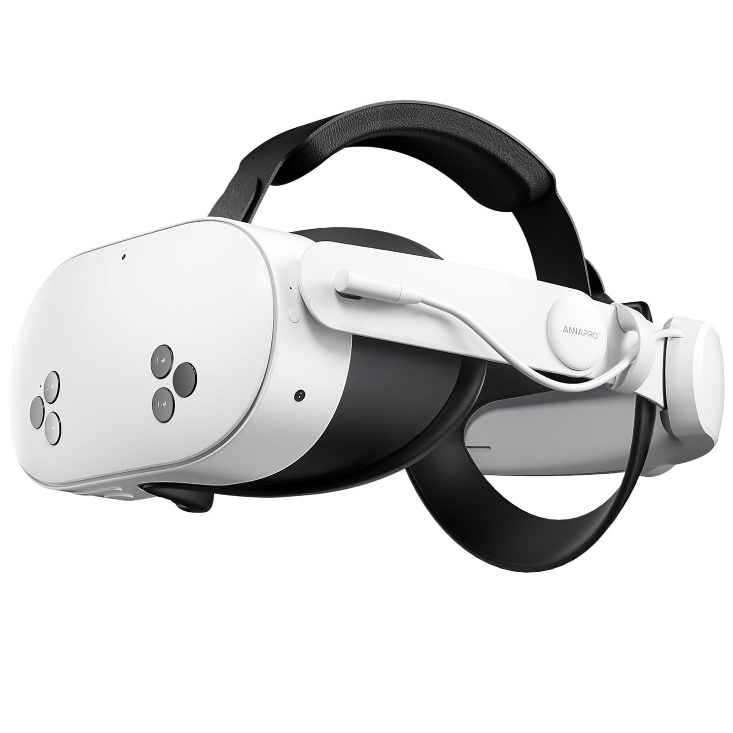 ANNAPRO Battery Head Strap Compatible with Meta Quest 3S/Quest 3/3S Xbox Edition Elite Strap with 6500mAh Battery Fast Charging for Meta Quest 3S/3 Accessories Enhance Comfort Extend Playtime White