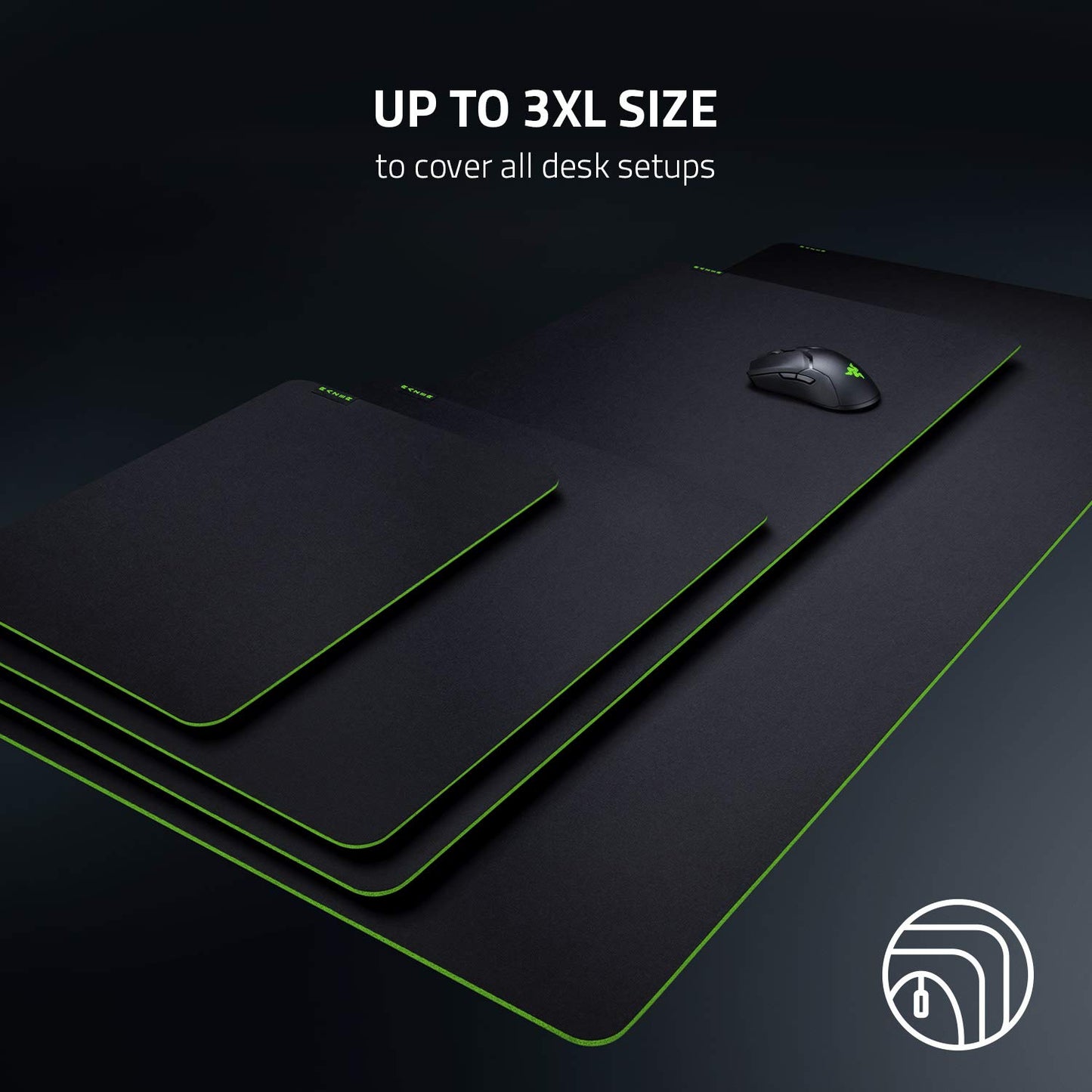 Razer Gigantus v2 XXL Cloth Gaming Mouse Pad - Thick High-Density Foam, Non-Slip Base, Classic Black, Model RZ02-03330400-R3U1