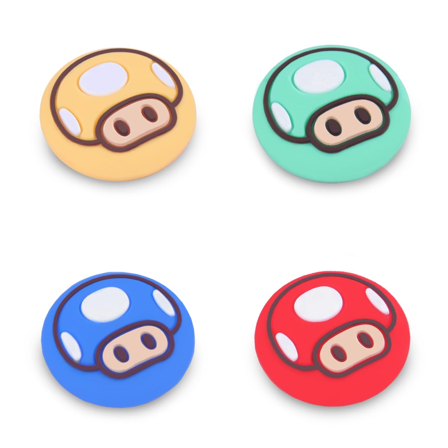 TIKOdirect Cute Thumb Grip Caps Compatible with Nintendo Switch Joy-con/OLED/Switch Lite Kawaii Joystick Cap Grip 4PCS Soft Silicone Protective Ergonomic Button Cover Red