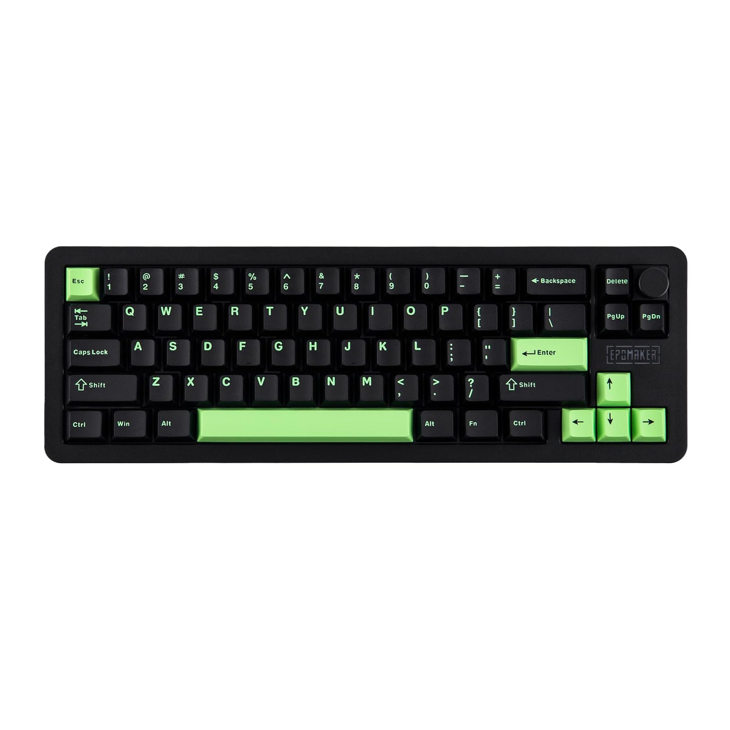 EPOMAKER Galaxy68 QMK/VIA Wireless Mechanical Keyboard Anodized Aluminum TOP/Gasket 6000mAh RGB Side/Backlight 65% Gaming Keyboard with Hot-Swap Creamy Switch (Black Marble White Switch)