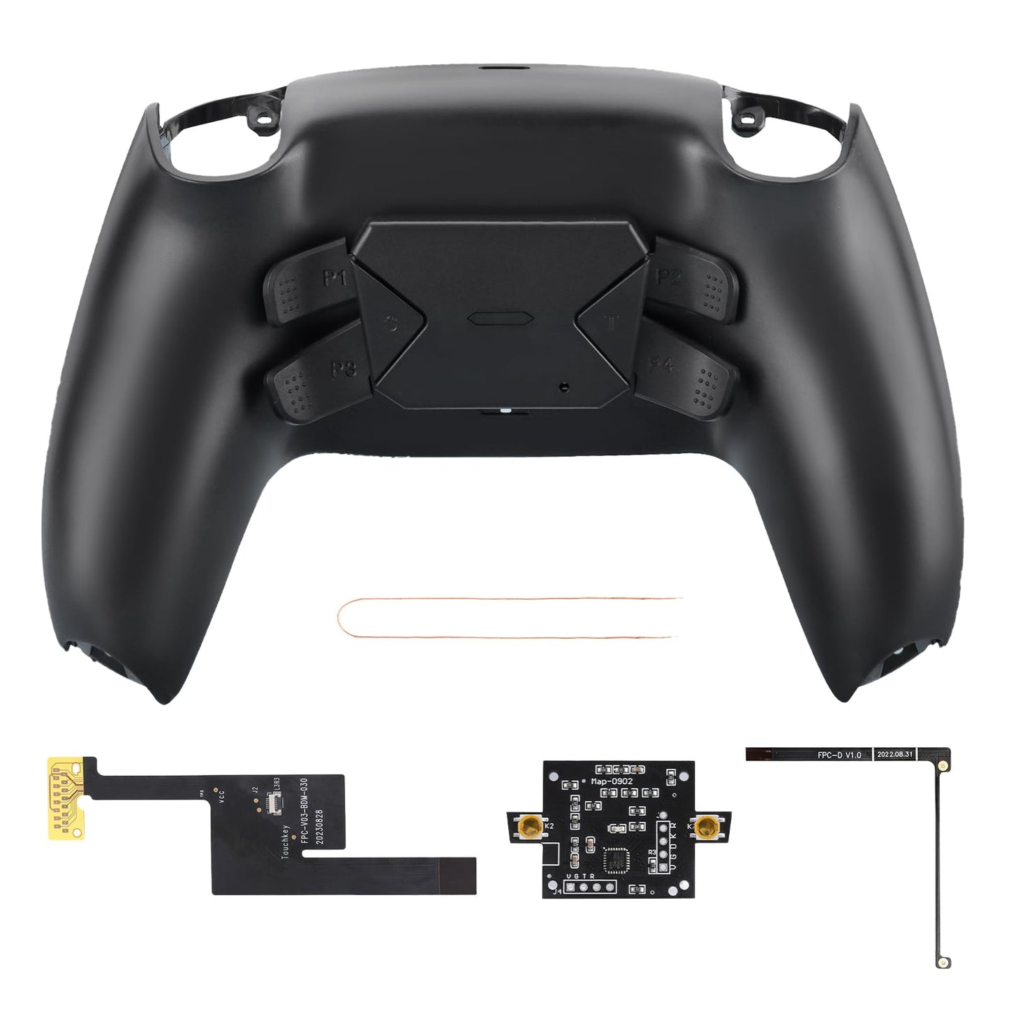 TOMSIN Back Paddles Kit for PS5 Controller BDM 030&BDM 040&BDM 050 4 Programmable Remap Back Button Parts for PS5 Controller (only for Model BDM 030&040&050)-Black