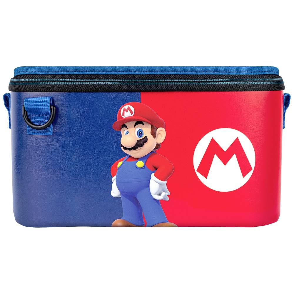 PDP Gaming Switch Pull-N-Go Travel Case - Mario - Semi-Hardshell - Holds 14 Games & Controller - Compatible with OLED & Lite