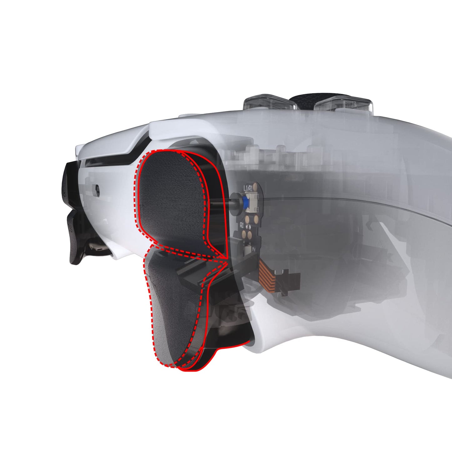 eXtremeRate Tactile Version Clicky Hair control button Kit for PS5 Controller BDM-010 & BDM-020 Shoulder Buttons Custom Tactile Bumper control button Buttons for PS5 Controller Mouse Click Kit for PS5 Controller