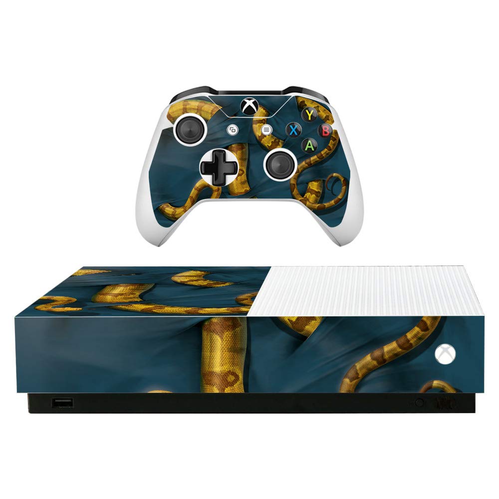MightySkins Skin for Microsoft Xbox One S All-Digital Edition - Boa Constrictor | Protective Durable and Unique Vinyl Decal wrap Cover | Easy to Apply Remove and Change Styles | Made in The USA