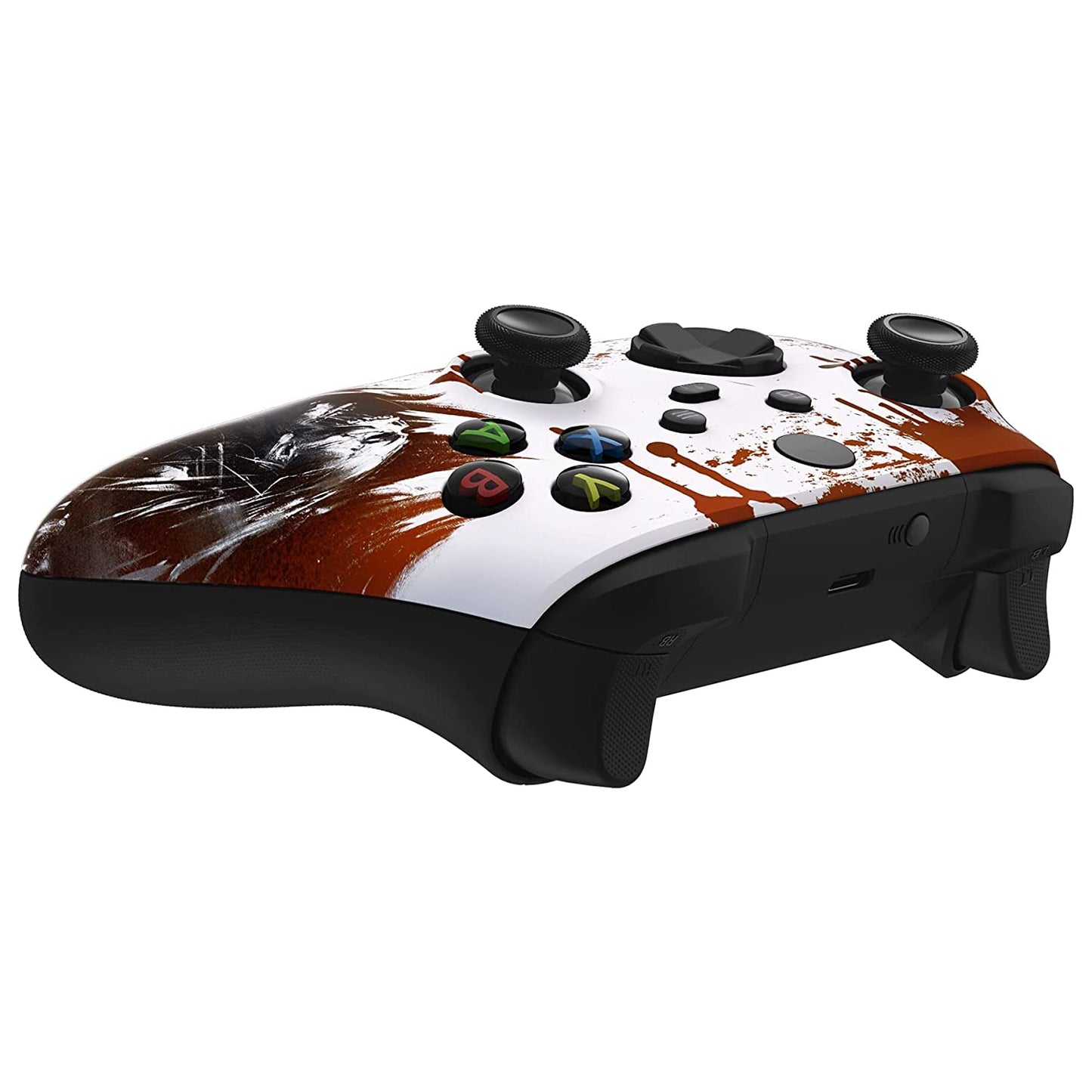 Custom Controllerzz Wireless Controller for Xbox Series X/S & One - Soft Touch Feel - X/S Bloody Zombie Design