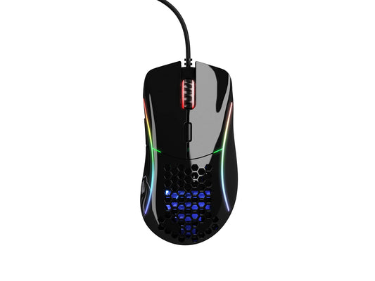 Glorious Gaming Model D- Wired Gaming Mouse - 61g, RGB, Ergonomic, Pixart 3360, Glossy Black