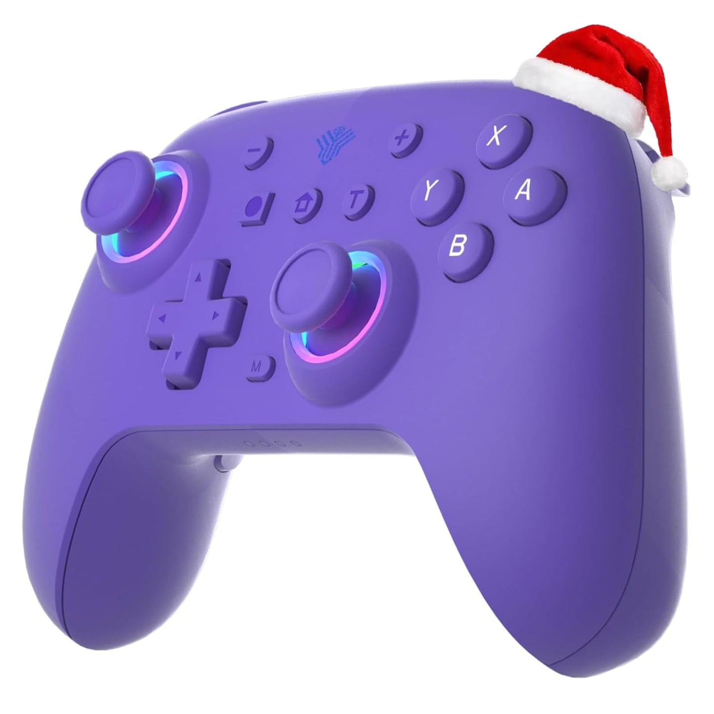SZYUYU Switch Controller for Nintendo Switch Switch Pro Controller for Switch/OLED/Lite/PC with 7 Colors LED Light/3-level TURBO Adjustable 4-Speed Dual Vibration Support Wake Up and Gyro Axis Motion (Purple)